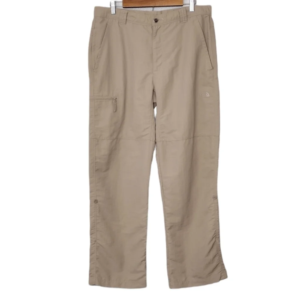 The North Face Sz 36 Khaki Nylon Outdoors Cargo Hiking Pants